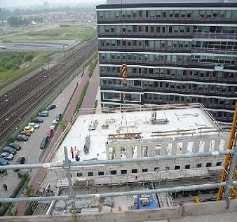 Kantoor vrijwel geheel uit prefab-elementen geconstrueerd