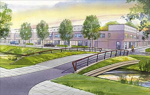 Landschappelijke oeververbinding spanbeton