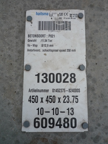 Paallabel standaard paal